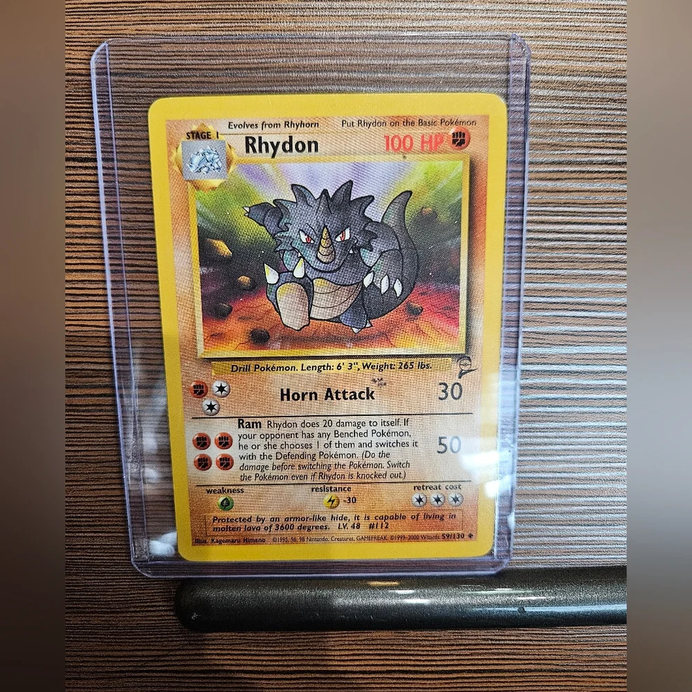 Pokemon Rhydon 59/130 Base Set 2 Trading Card